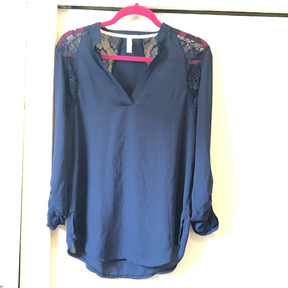 Xhilaration Navy Blue Blouse